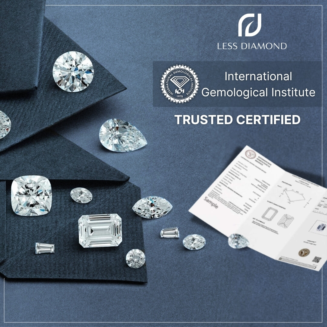 Lab Grown 1.90 CT Emerald Cut Diamond Edwardian Engagement Ring