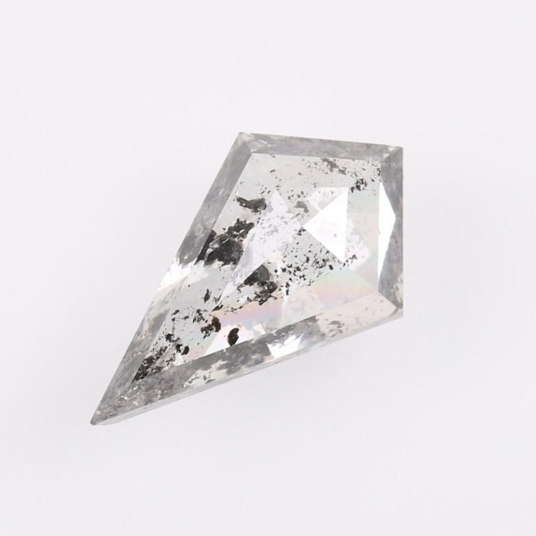 Natural Salt and Pepper 4.90 CT Kite Loose Diamond