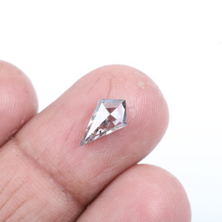 Natural Salt and Pepper 4.90 CT Kite Loose Diamond