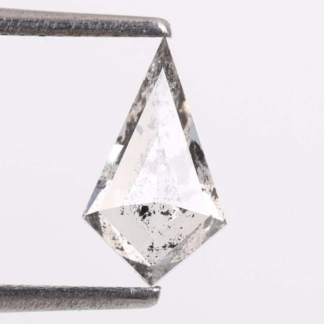 Natural Salt and Pepper 4.90 CT Kite Loose Diamond