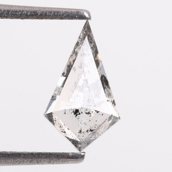 Natural Salt and Pepper 4.90 CT Kite Loose Diamond