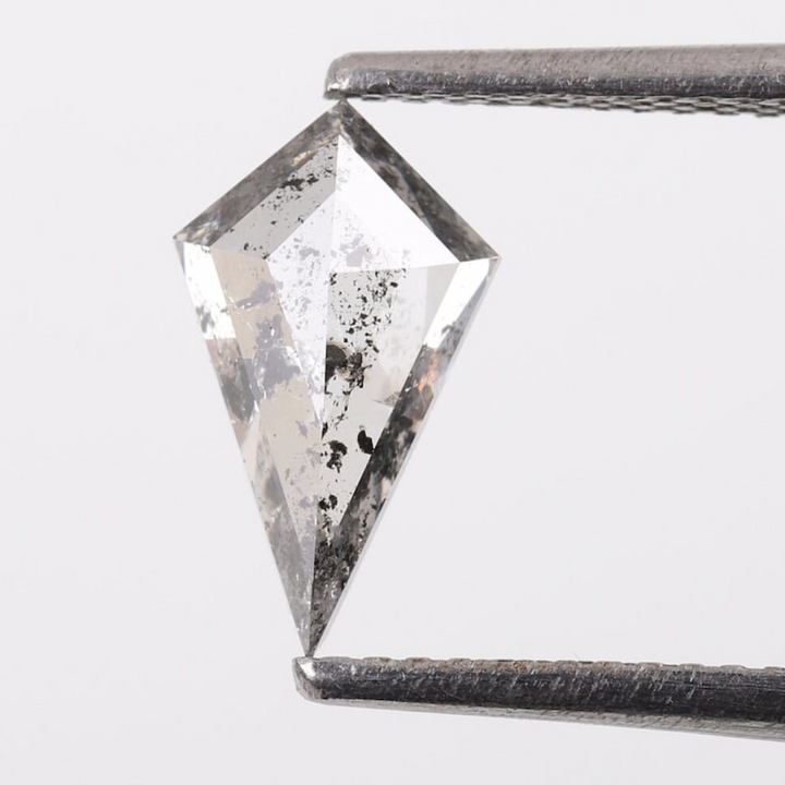 Natural Salt and Pepper 4.90 CT Kite Loose Diamond