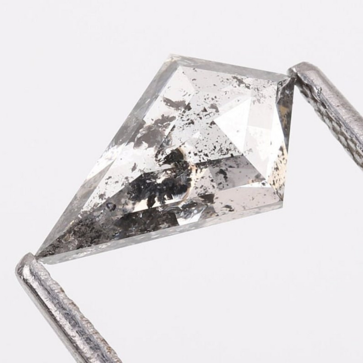 Natural Salt and Pepper 4.90 CT Kite Loose Diamond