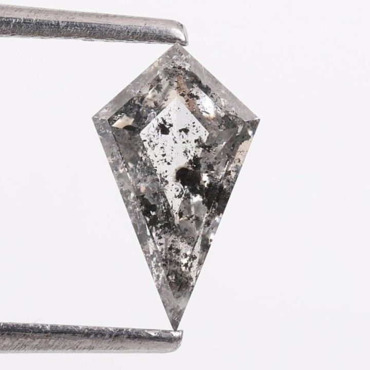 Natural Salt and Pepper 4.90 CT Kite Loose Diamond