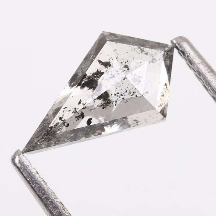Natural Salt and Pepper 4.90 CT Kite Loose Diamond