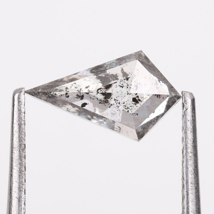 Natural Salt and Pepper 4.90 CT Kite Loose Diamond