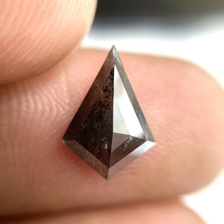 Natural Salt and Pepper 4.80 CT Kite Loose Diamond