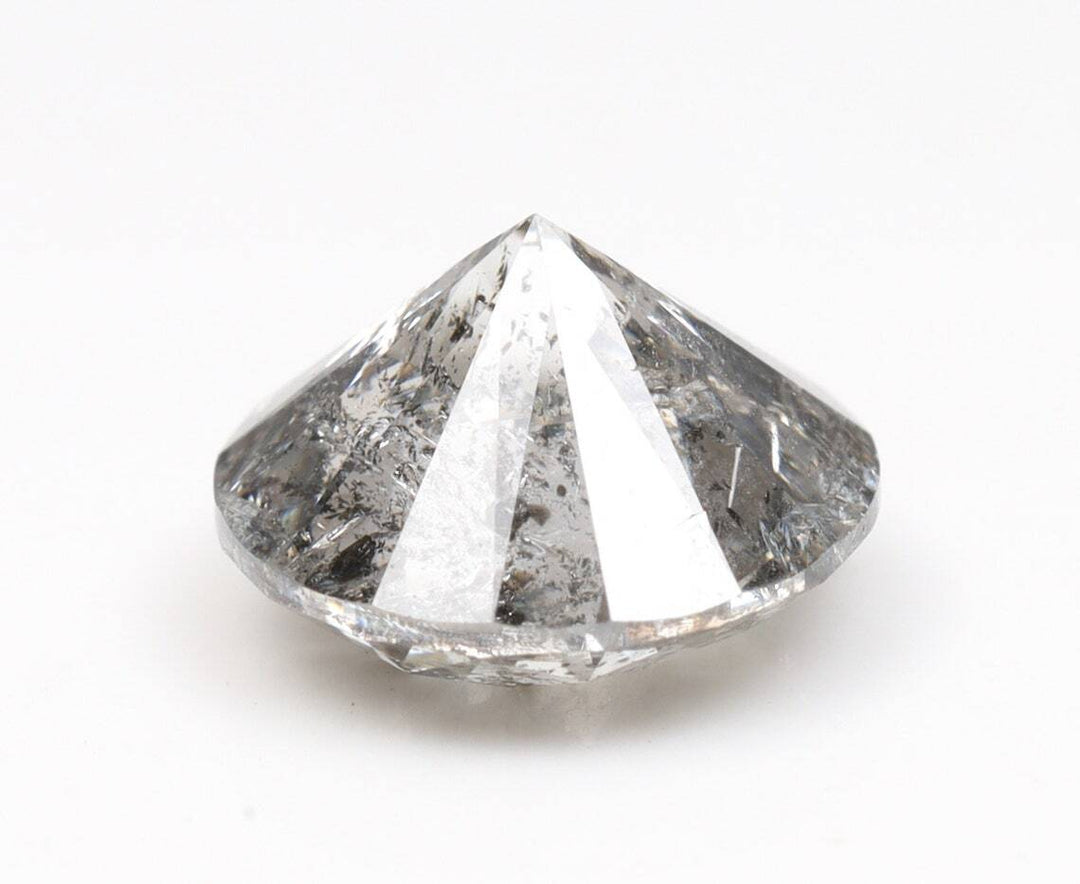 Natural Salt and Pepper 3.80 CT Round Cut Loose Diamond