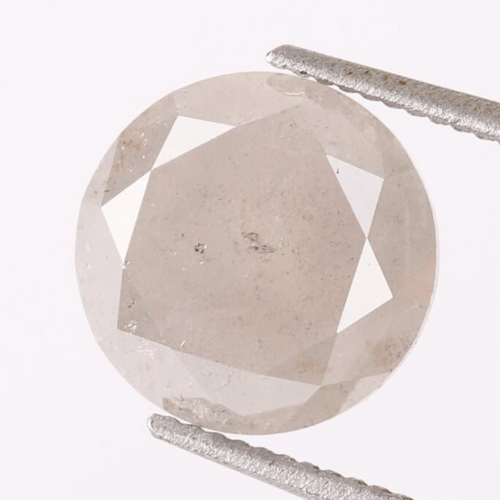 Natural Salt and Pepper 2.80 CT Round Loose Diamond