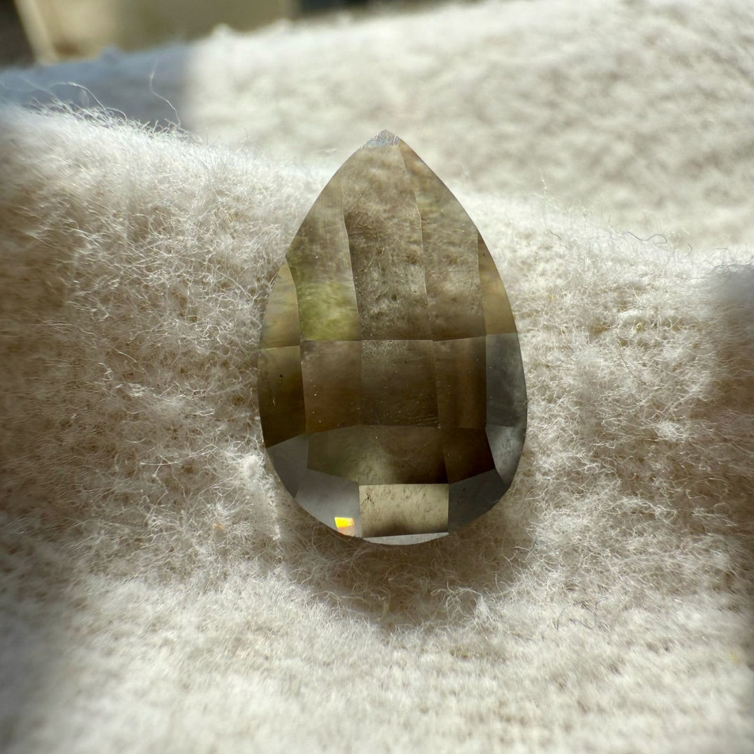 Salt and Pepper 3.02 CT Pear Loose Diamond
