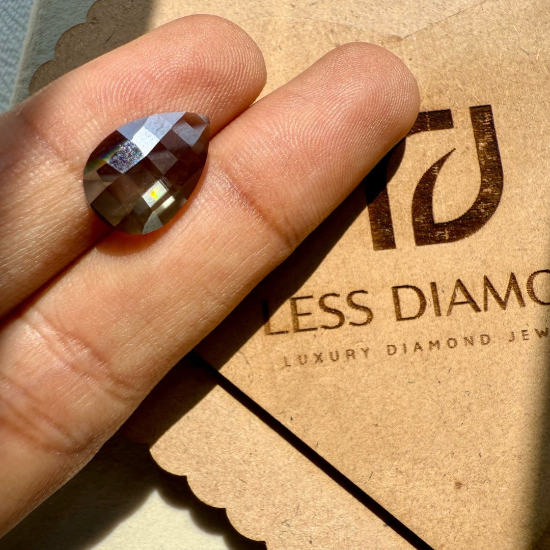 Salt and Pepper 3.02 CT Pear Loose Diamond