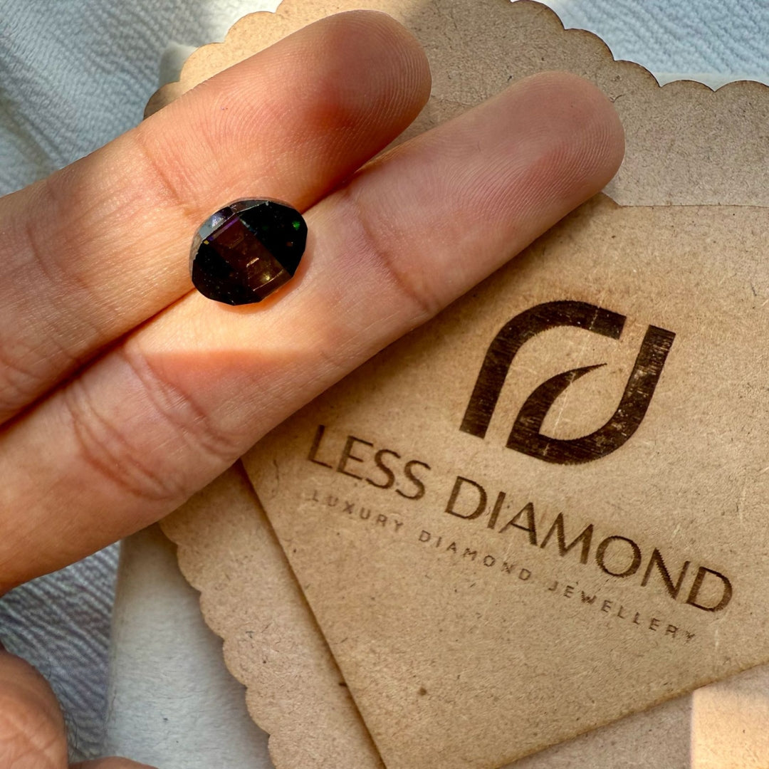 Salt and Pepper 2.58 CT Oval Loose Diamond