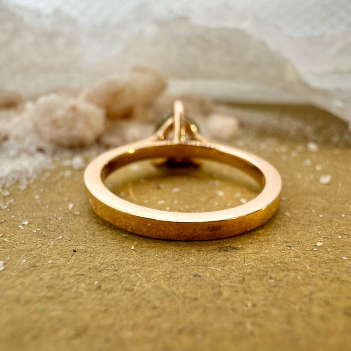 Pear Cut Gray Diamond 2.75 CT Natural Salt and Pepper Solitaire Engagement Ring