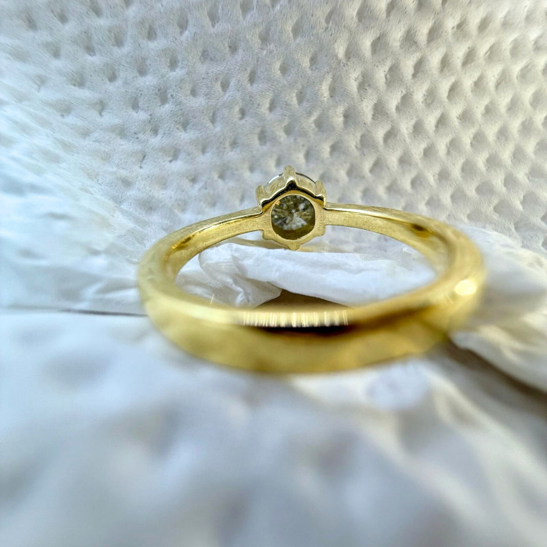 Intricate Beauty 2.00 CT Round Salt and Pepper Gray Diamond Solitaire Ring