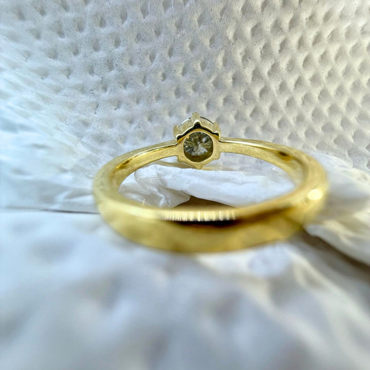 Intricate Beauty 2.00 CT Round Salt and Pepper Gray Diamond Solitaire Ring