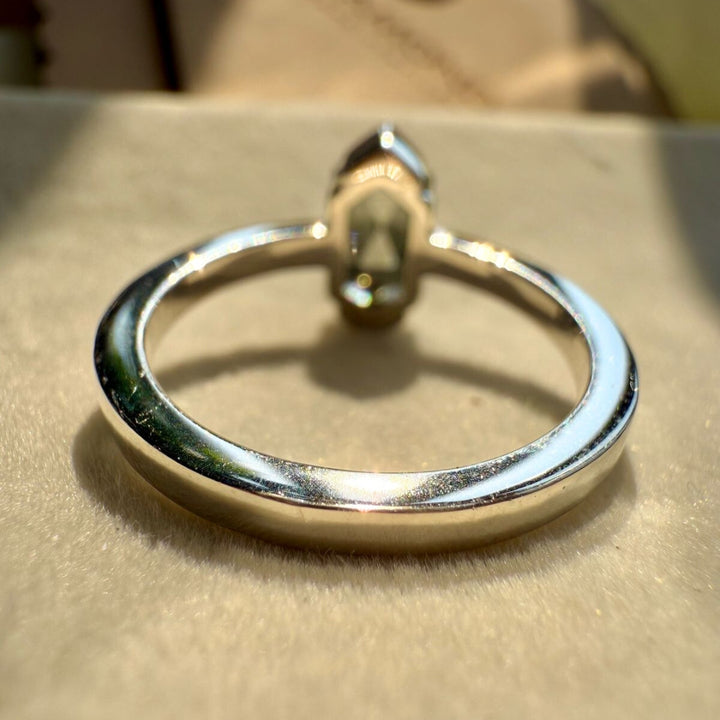 Natural salt and pepper 2.25 CT Hexagon Cut Solitaire Diamond Stunning Ring