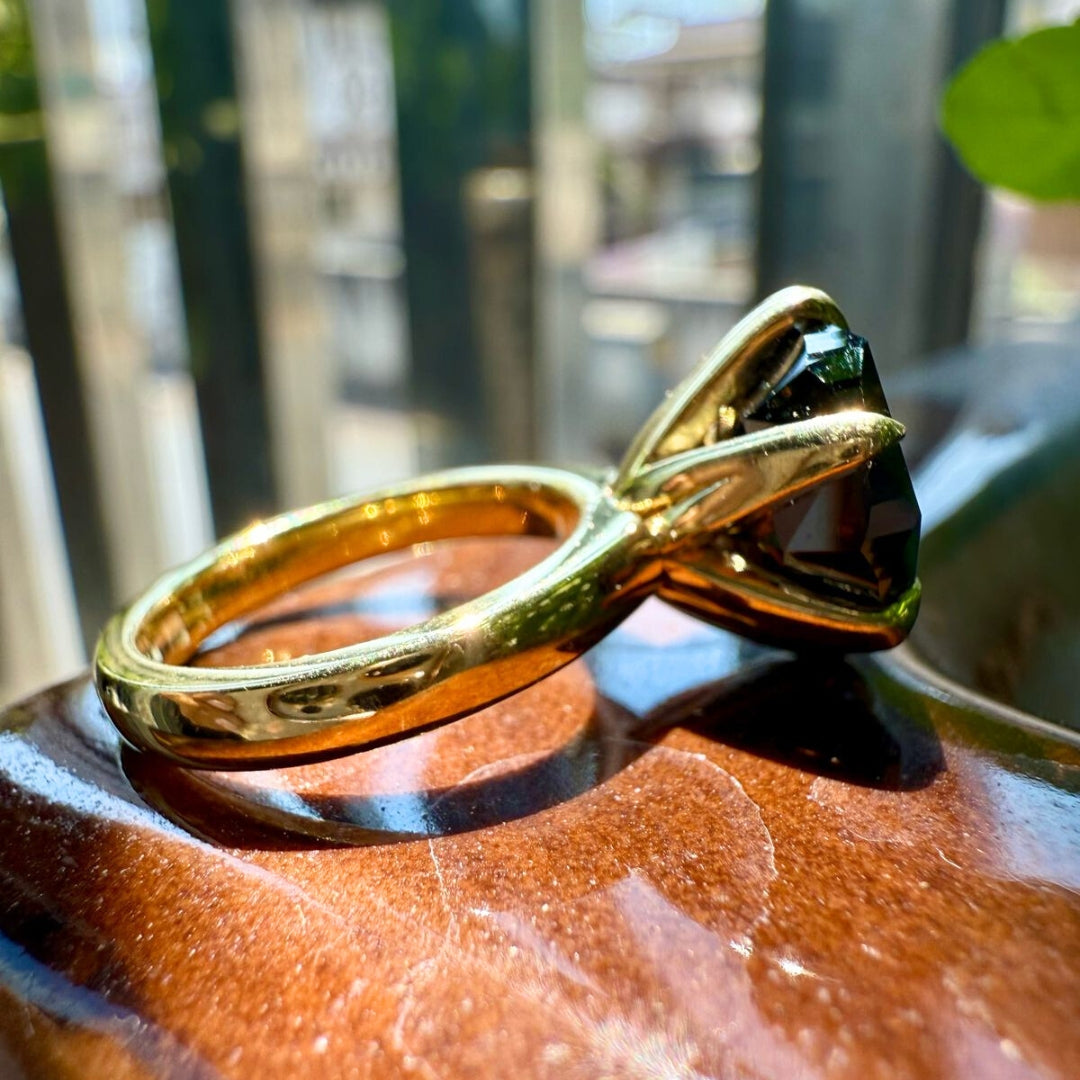 Cluster Solitaire Salt and Pepper 3.00 CT Round Cut Ring for Gift