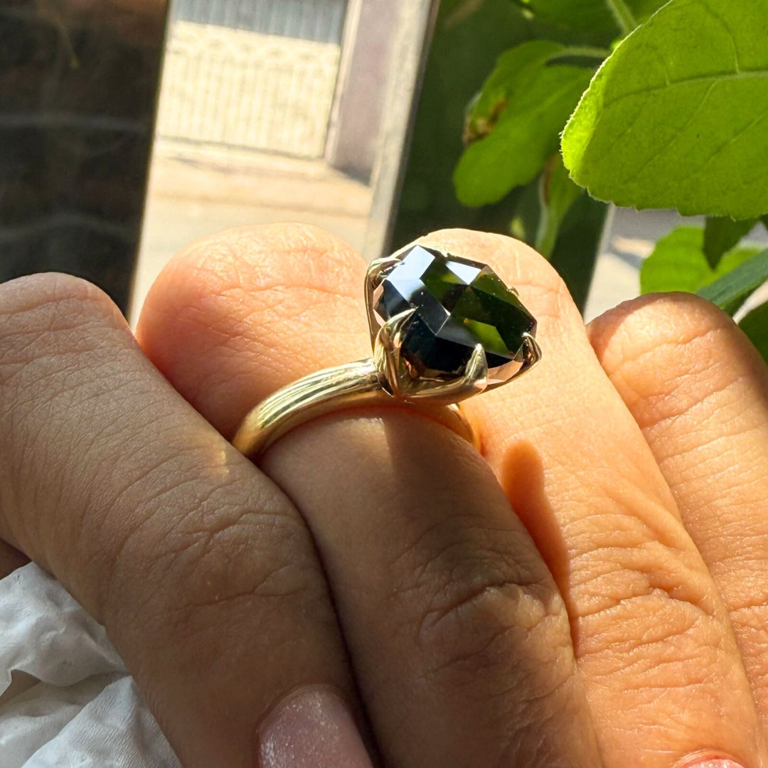 Cluster Solitaire Salt and Pepper 3.00 CT Round Cut Ring for Gift