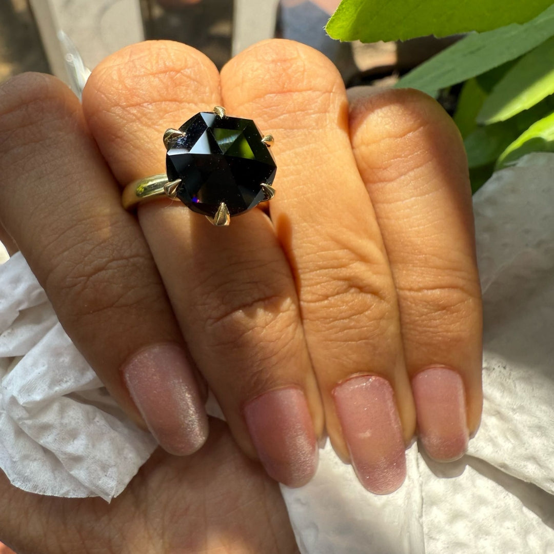 Cluster Solitaire Salt and Pepper 3.00 CT Round Cut Ring for Gift