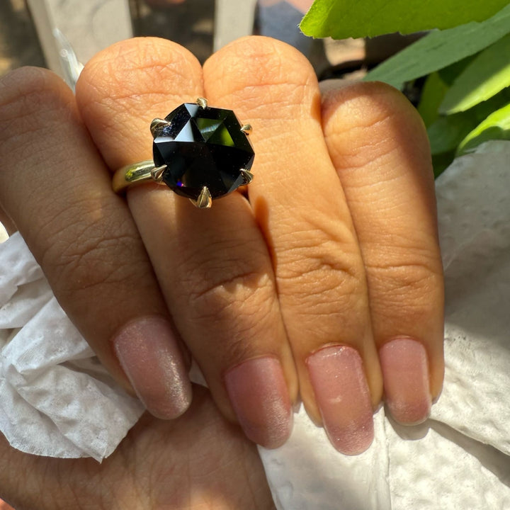 Cluster Solitaire Salt and Pepper 3.00 CT Round Cut Ring for Gift