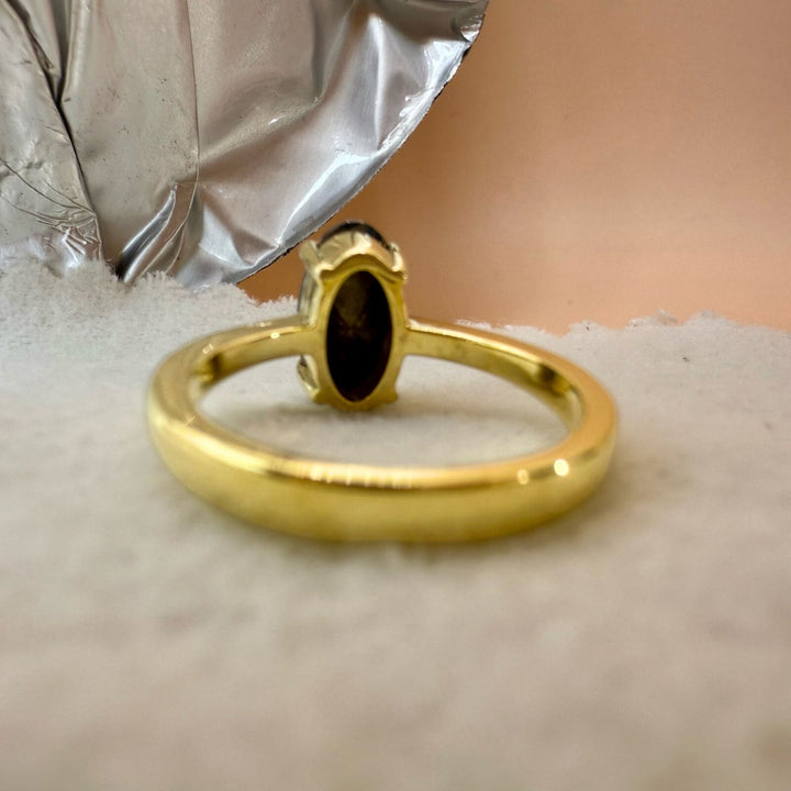 Unique Black Oval Cut Salt and Pepper Diamond Ring For Women Ring