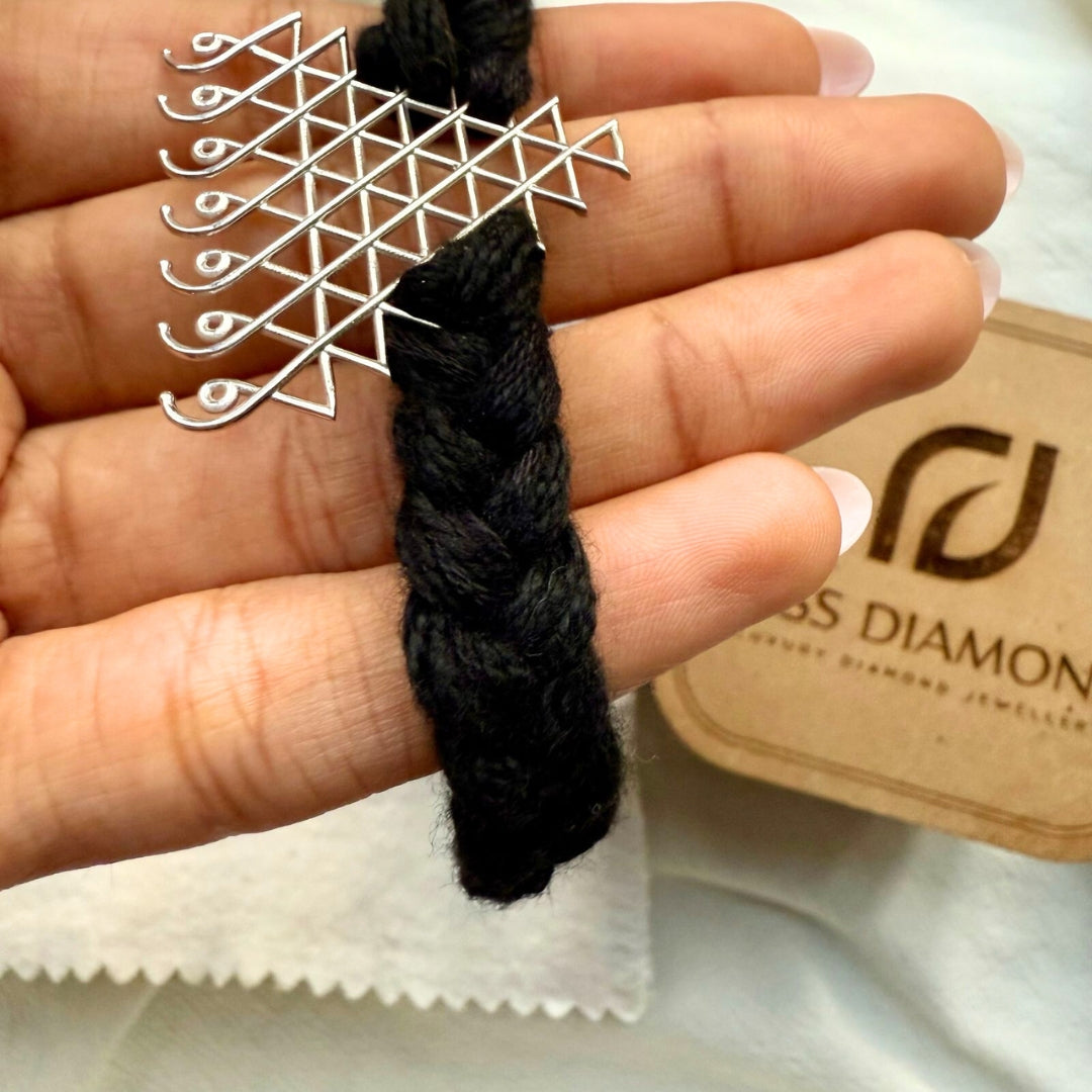 Handmade Sterling Silver Navagraha Yantra Bracelet