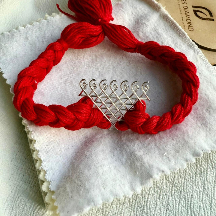Handcrafted Sterling Silver Yantra Bracelet