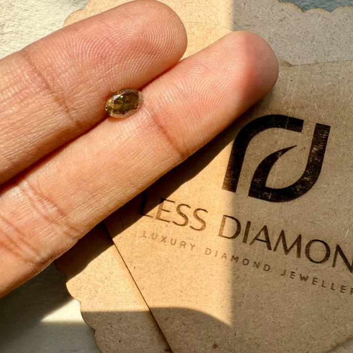 Salt and Pepper 1.00 CT Oval Loose Diamond