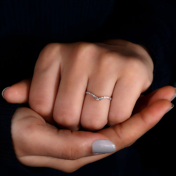 Tiara Diamond Wedding Band for Her