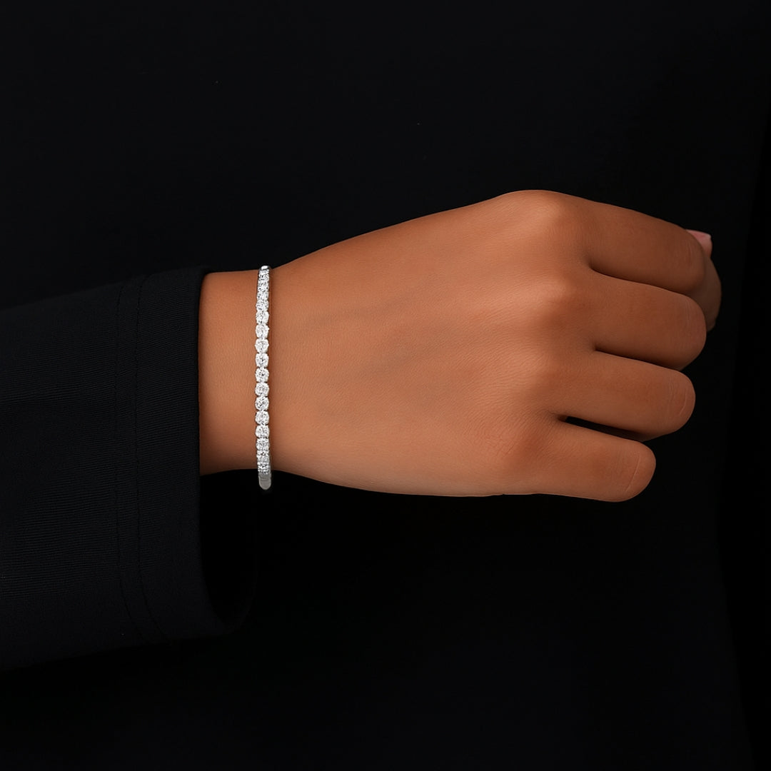 Round Half Eternity Bridal Bracelet