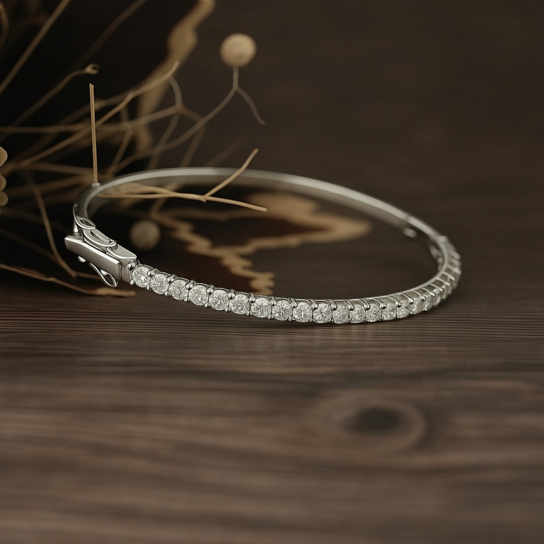 Round Half Eternity Bridal Bracelet