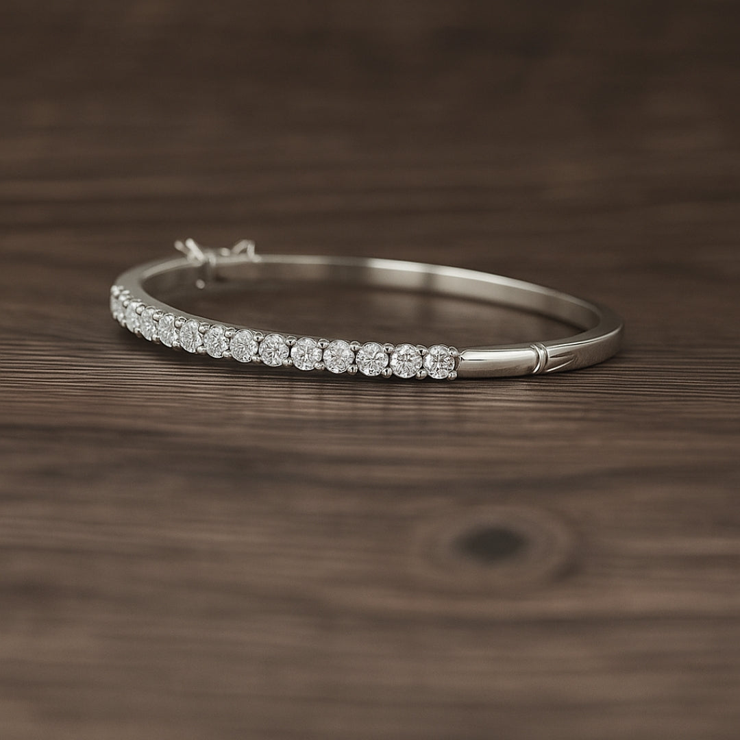 Round Half Eternity Bridal Bracelet