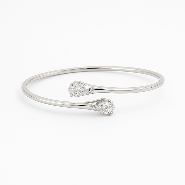 1.00 Carat Lab Grown Pear Cut Adjustable Bracelet