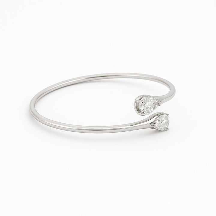1.00 Carat Lab Grown Pear Cut Adjustable Bracelet