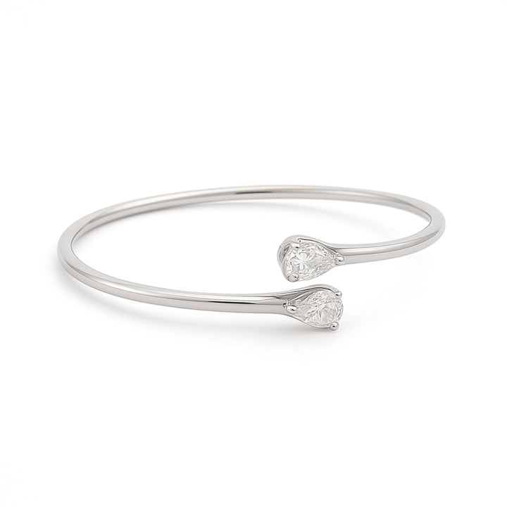 1.00 Carat Lab Grown Pear Cut Adjustable Bracelet