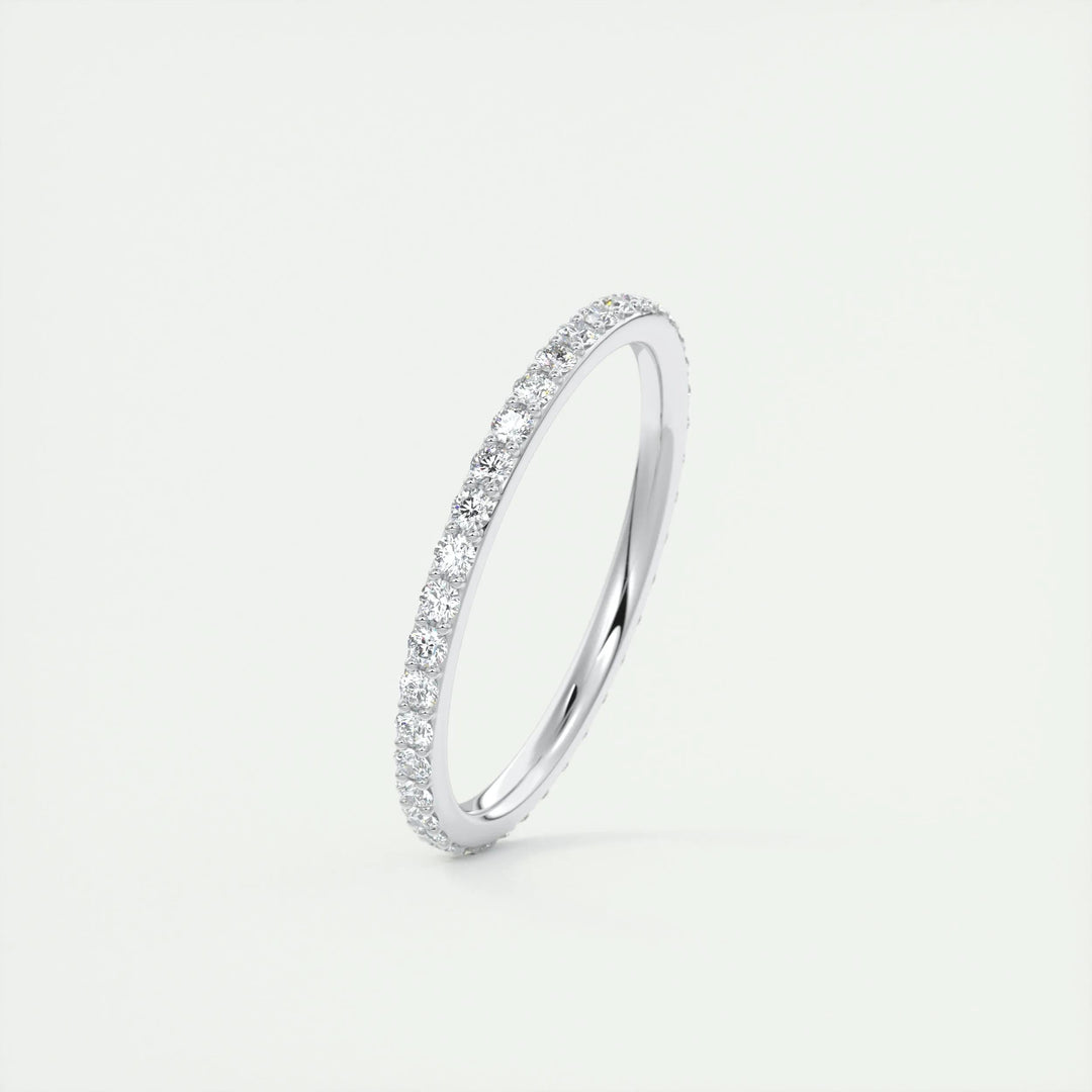 Moissanite 4.00 CT Round Cut Diamond Mid-Century Anniversary Band