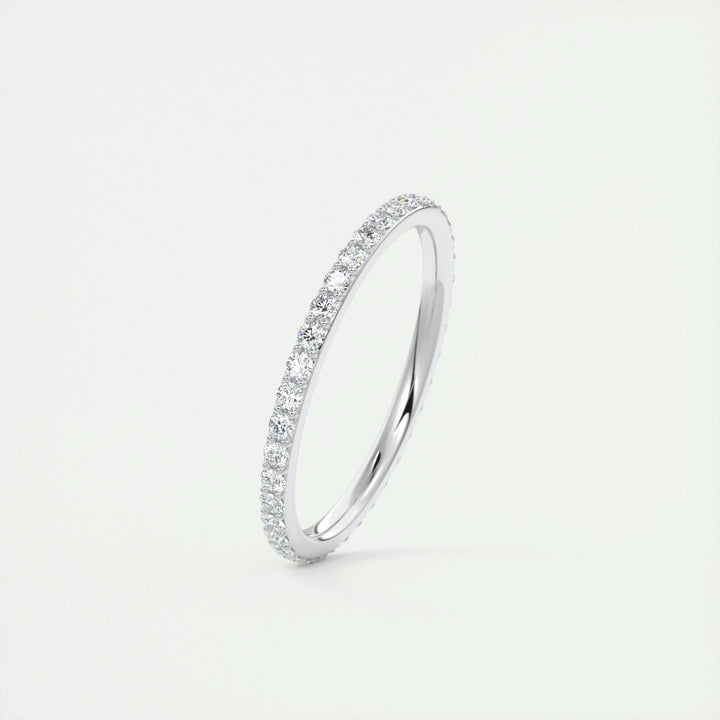 Moissanite 4.00 CT Round Cut Diamond Mid-Century Anniversary Band