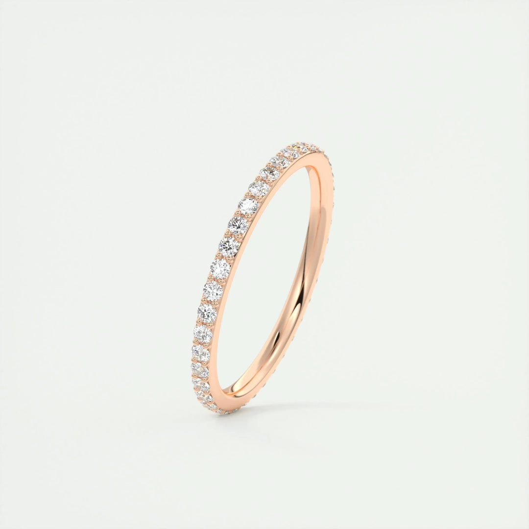 Moissanite 4.00 CT Round Cut Diamond Mid-Century Anniversary Band