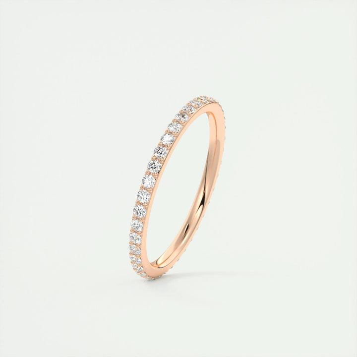 Moissanite 4.00 CT Round Cut Diamond Mid-Century Anniversary Band