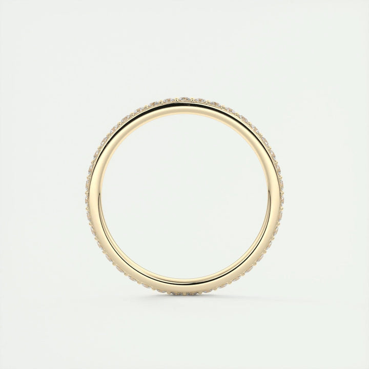 Moissanite 4.00 CT Round Cut Diamond Mid-Century Anniversary Band