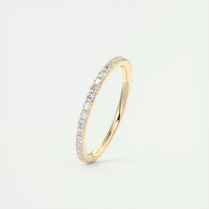 Moissanite 4.00 CT Round Cut Diamond Mid-Century Anniversary Band