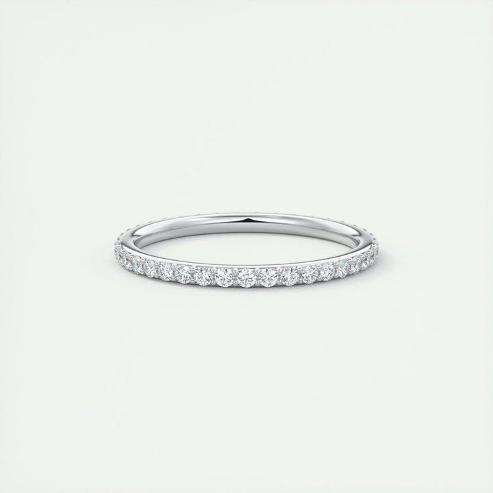Moissanite 4.00 CT Round Cut Diamond Mid-Century Anniversary Band