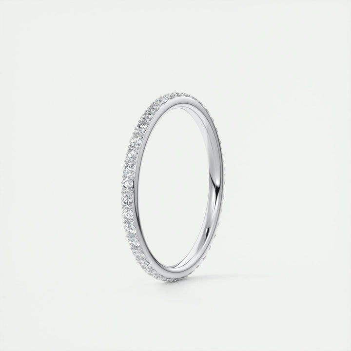 Moissanite 4.00 CT Round Cut Diamond Mid-Century Anniversary Band