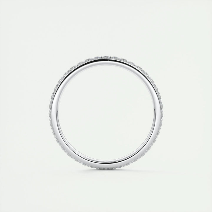 Moissanite 4.00 CT Round Cut Diamond Mid-Century Anniversary Band