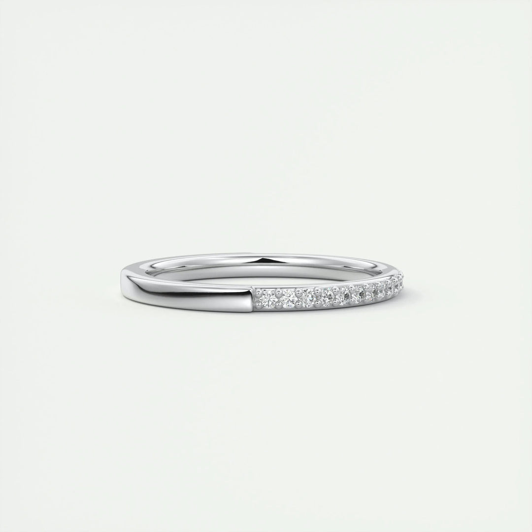 Moissanite 3.20 CT Round Cut Diamond Minimalist Handmade Band