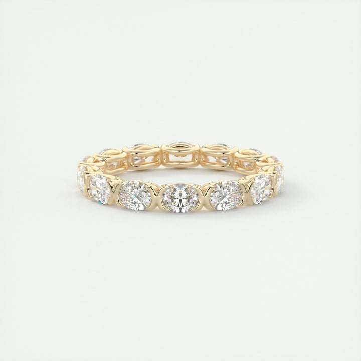 Moissanite 4.95 CT Oval Cut Diamond Victorian Engagement Band