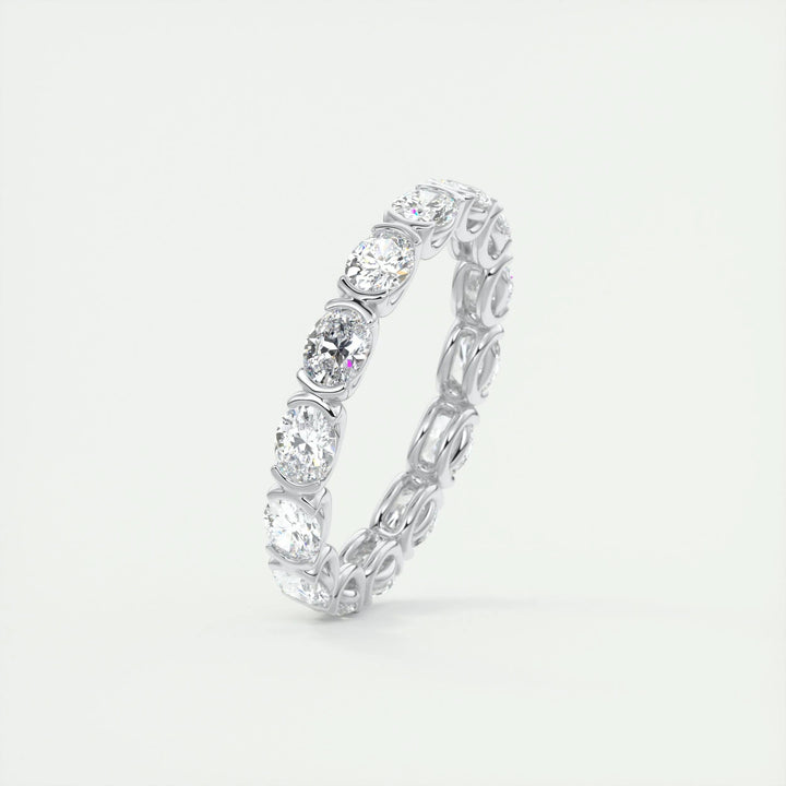 Moissanite 4.95 CT Oval Cut Diamond Victorian Engagement Band