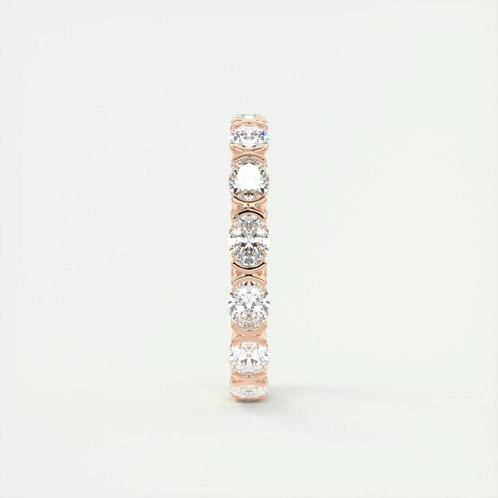 Moissanite 4.95 CT Oval Cut Diamond Victorian Engagement Band