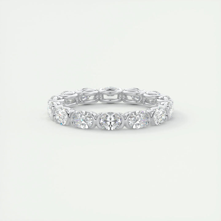 Moissanite 4.95 CT Oval Cut Diamond Victorian Engagement Band