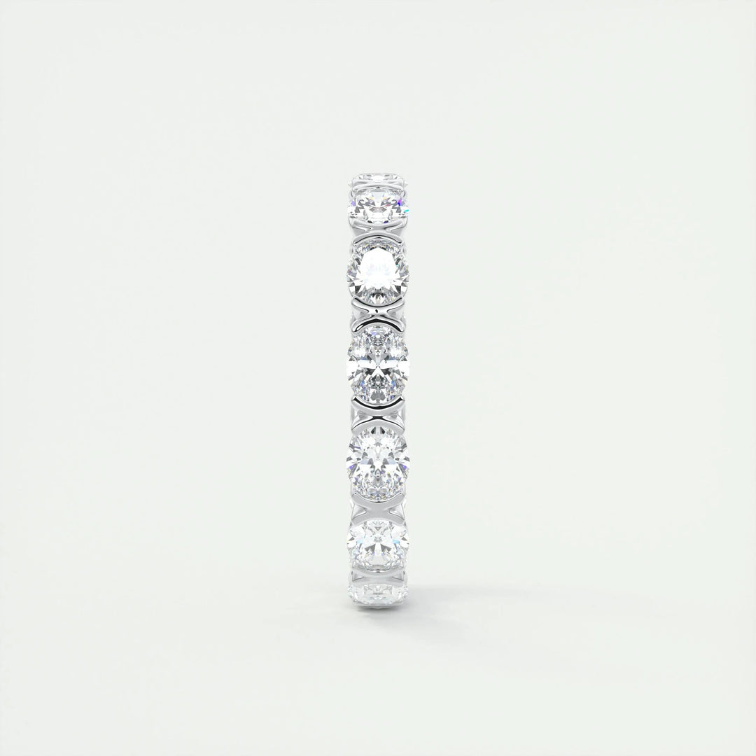 Moissanite 4.95 CT Oval Cut Diamond Victorian Engagement Band
